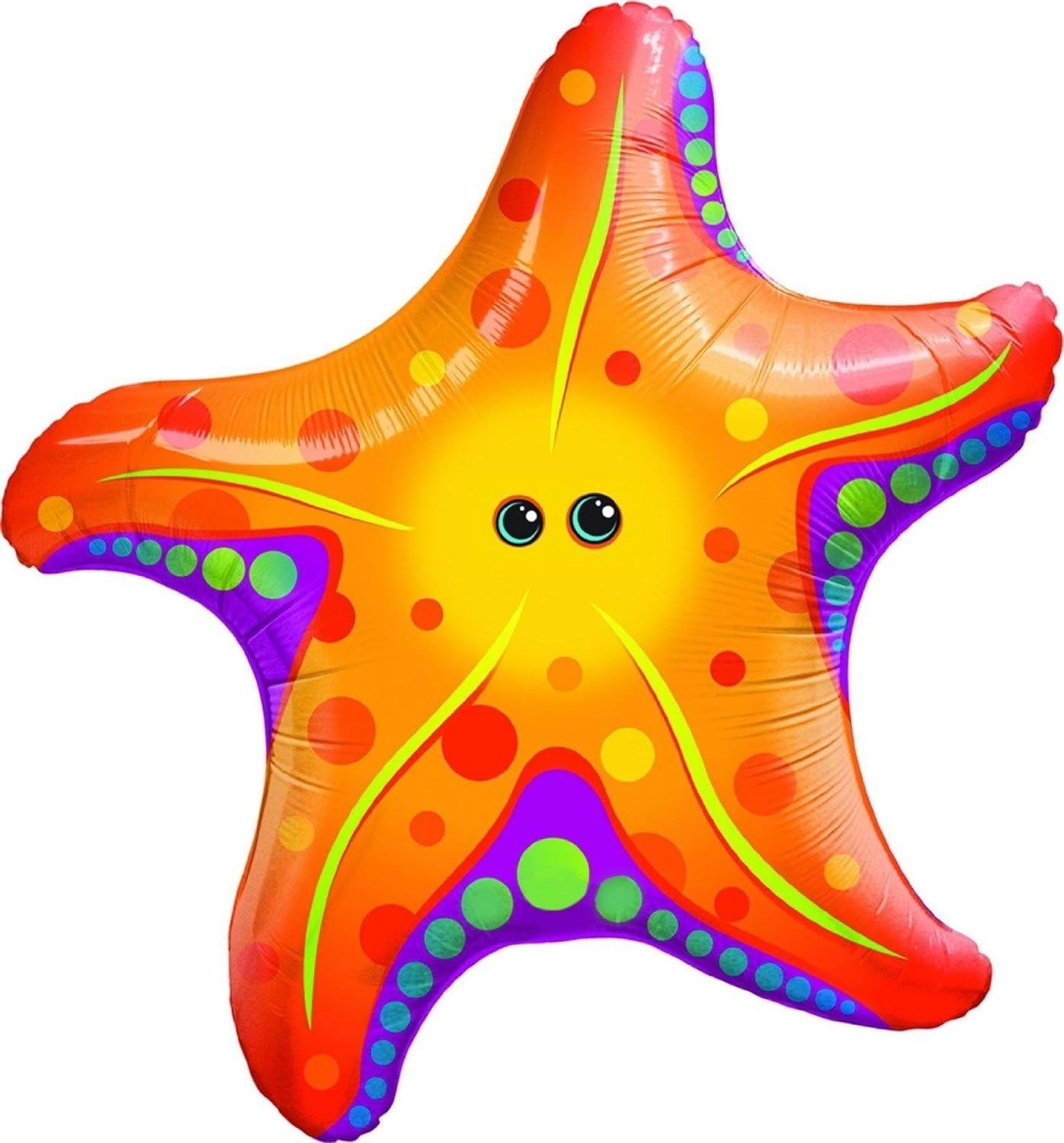 Qualatex XL 30" Starfish Super Shape Mylar Foil Balloon Luau Beach Party Decoration