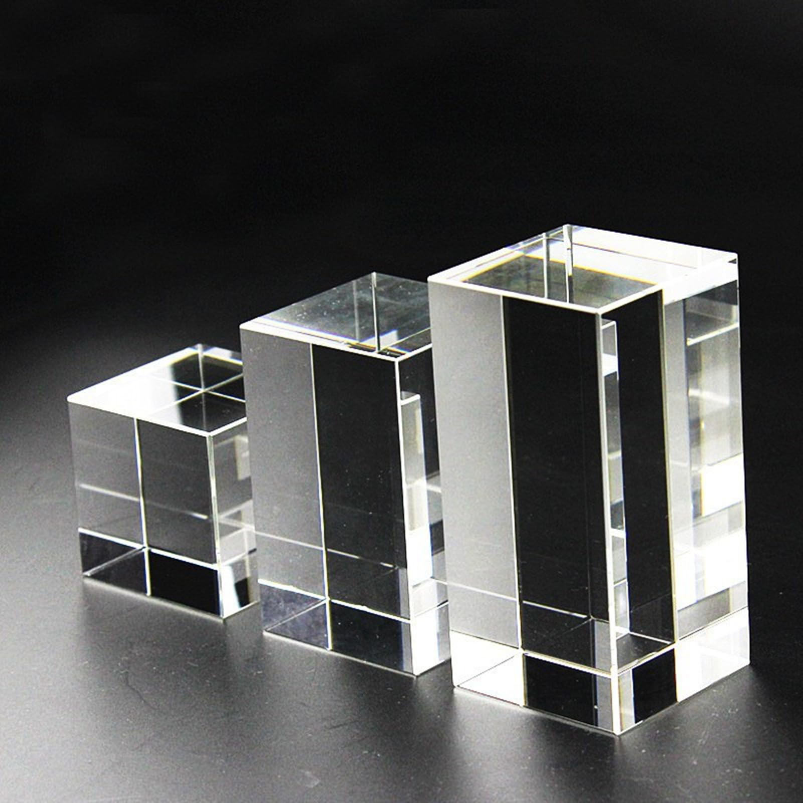 K9 Kristallglasblock blanko 6 Packungen, 60 x 60 x 100 mm, speziell für 3D-Lasergravur für Heimwerker und Geschenke, transparenter Glasstein