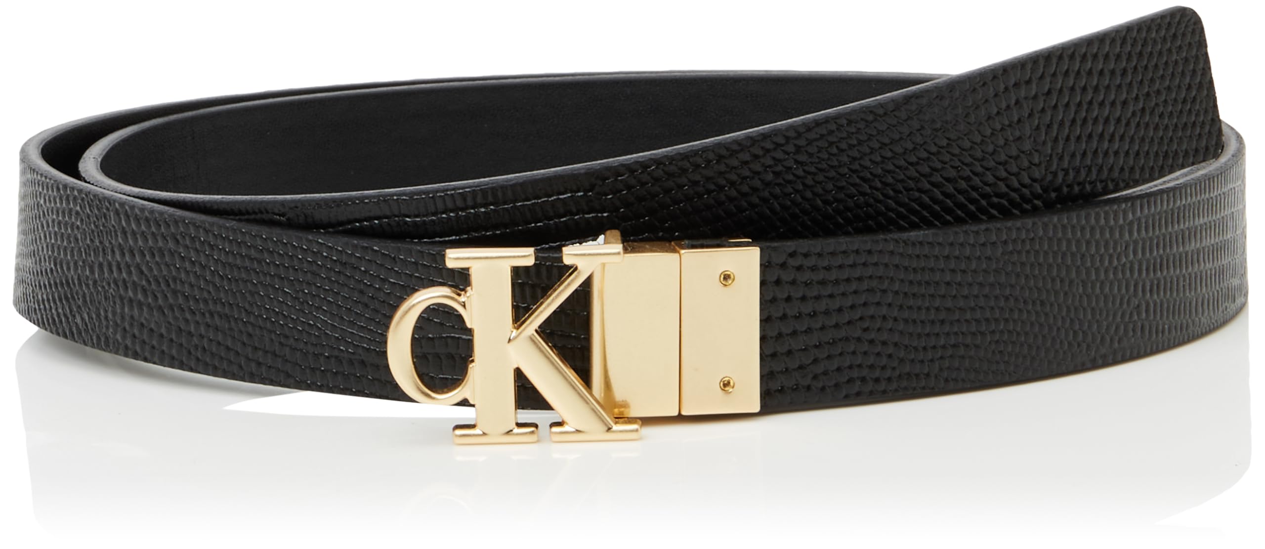 Calvin Klein Ceinture Femme Monogram Buckle 2,5 cm Cuir