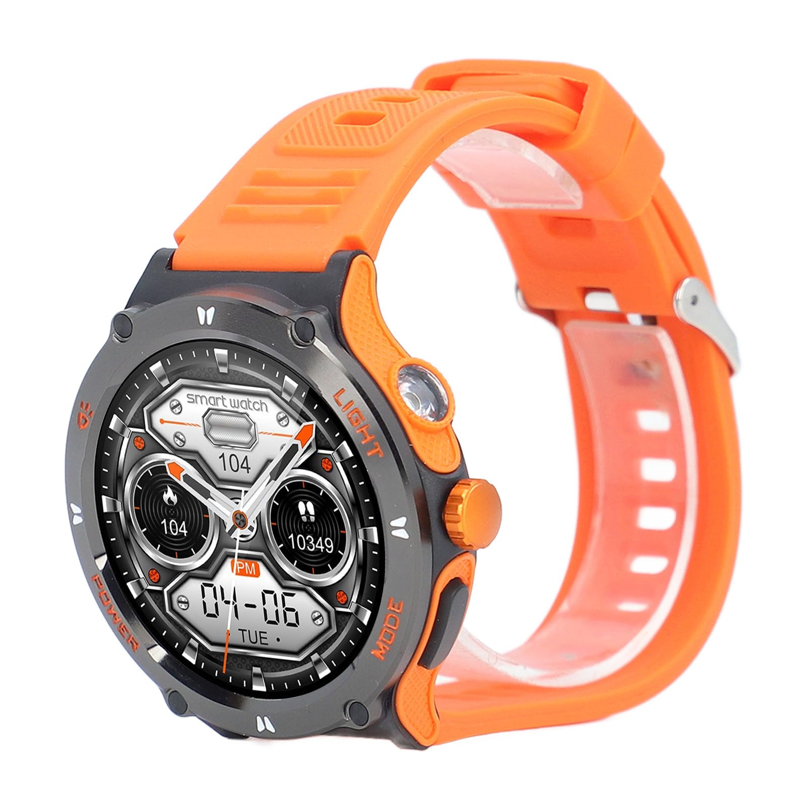 Fitness Smartwatch, Smart Watch 5.3 1,53 Pollici con Bussola Integrata per l'escursionismo (ORANGE)