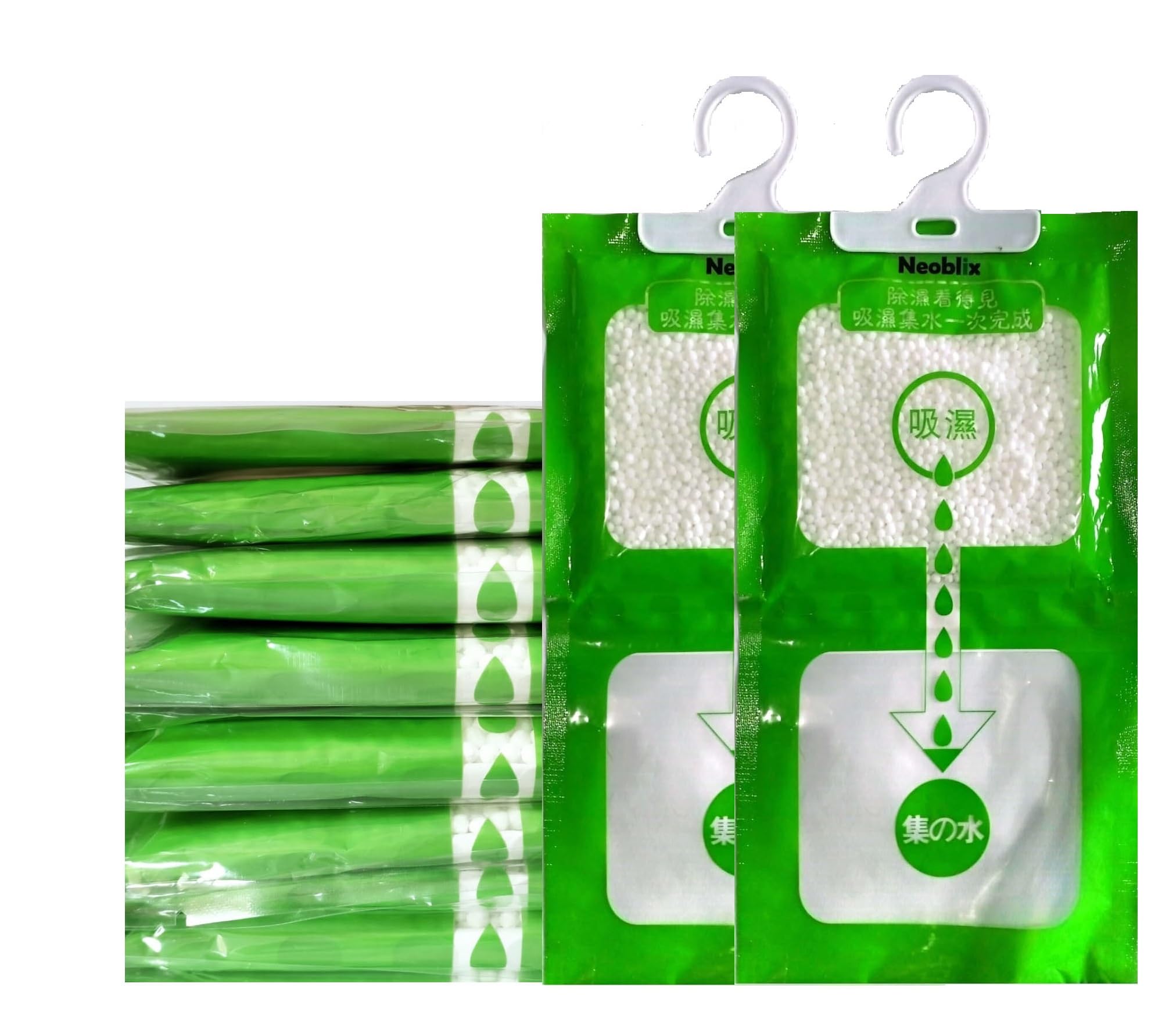 Moisture Absorber and Odor Eliminator Hanging Bags to Rid Dampness in Closet, Safe, Cars, Wardrobes, Basement, Gym | Dehumidifier Bags for Home, Kitchen, Bathroom - Pack of 10 (120 gms each)