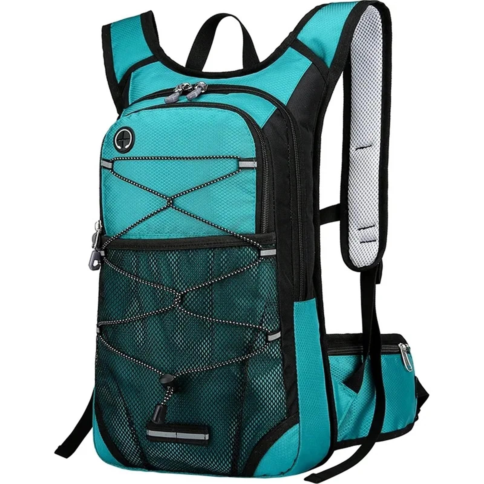 Fahrradrucksack 13L Fahrrad Radfahren Wasser Tasche Rucksack Outdoor Sport Laufen Klettern Wandern Trinkblase Lagerung Pack Wasserdichter Rucksack(Green)