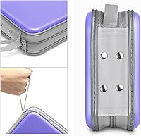 Vista 3 de Soportes para cajas de CD – Plástico duro de 48 capacidades para discos de CD/DVD para coche, hogar, oficina, viajes (lavanda)