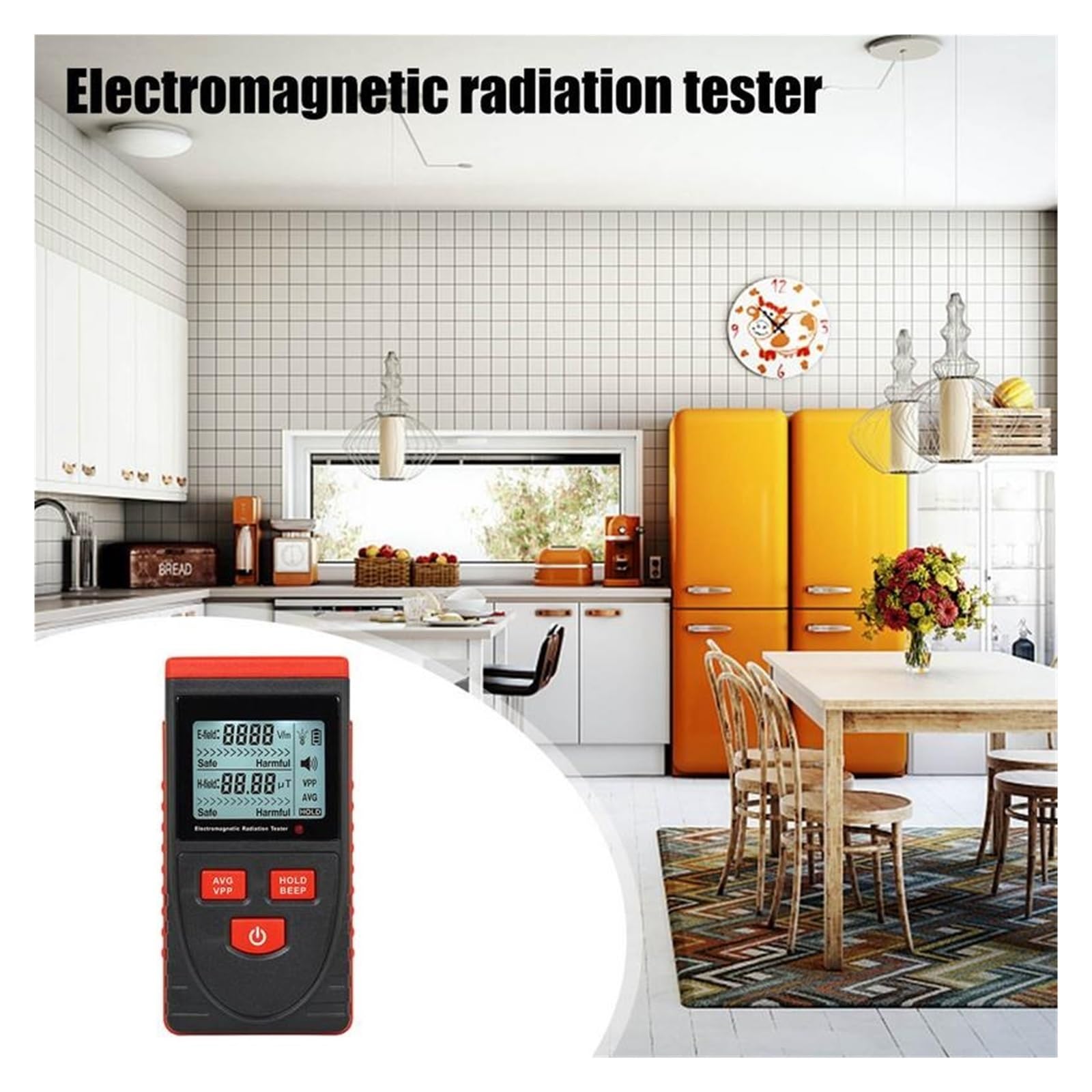 Misuratore EMF digitale Misuratore EMF portatile LCD Misuratore EMF digitale Attrezzatura for la caccia ai fantasmi Attrezzatura paranormale for l'emissione di campo magnetico elettrico per le ispezio