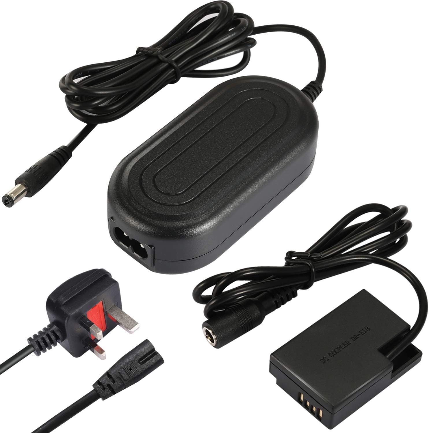 SinFoxeon ACK-E18 Camera AC Power Adapter Replace LP-E17 Battery for Canon EOS Rebel SL2 SL3 200D 250D 750D 760D 800D 850D 8000D 77D T6i T6s T7i T8i Kiss X8i X9i CamerasCameras