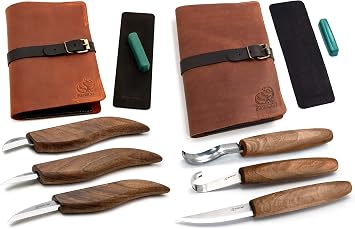 BeaverCraft Deluxe Wood Carving Kits S15x and S14x Wood Carving Tools Wood Carving Knives Set Whittling Kits