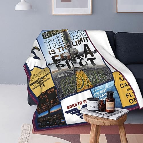 Miniatura 3 de Manta de avión para amantes de pilotos, regalos para él, hombres y niños, manta de decoración de piloto, ideas de regalos de aviación, manta de