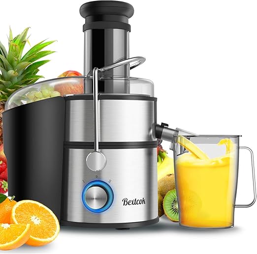 Amazon.com: Extractor de jugo, máquinas exprimidoras centrífugas Bextcok,  extractores de jugo eléctrico de frutas y verduras, extractores de jugo  eléctrico de 3 pulgadas, sin BPA, fácil de limpiar para zanahoria de apio