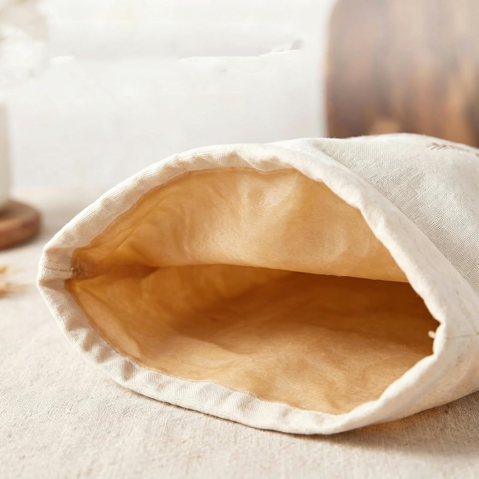 Wiederverwendbare Bienenwachs-Baumwoll-Brotbeutel für hausgemachtes Brot, hält frisch (10 Stück)