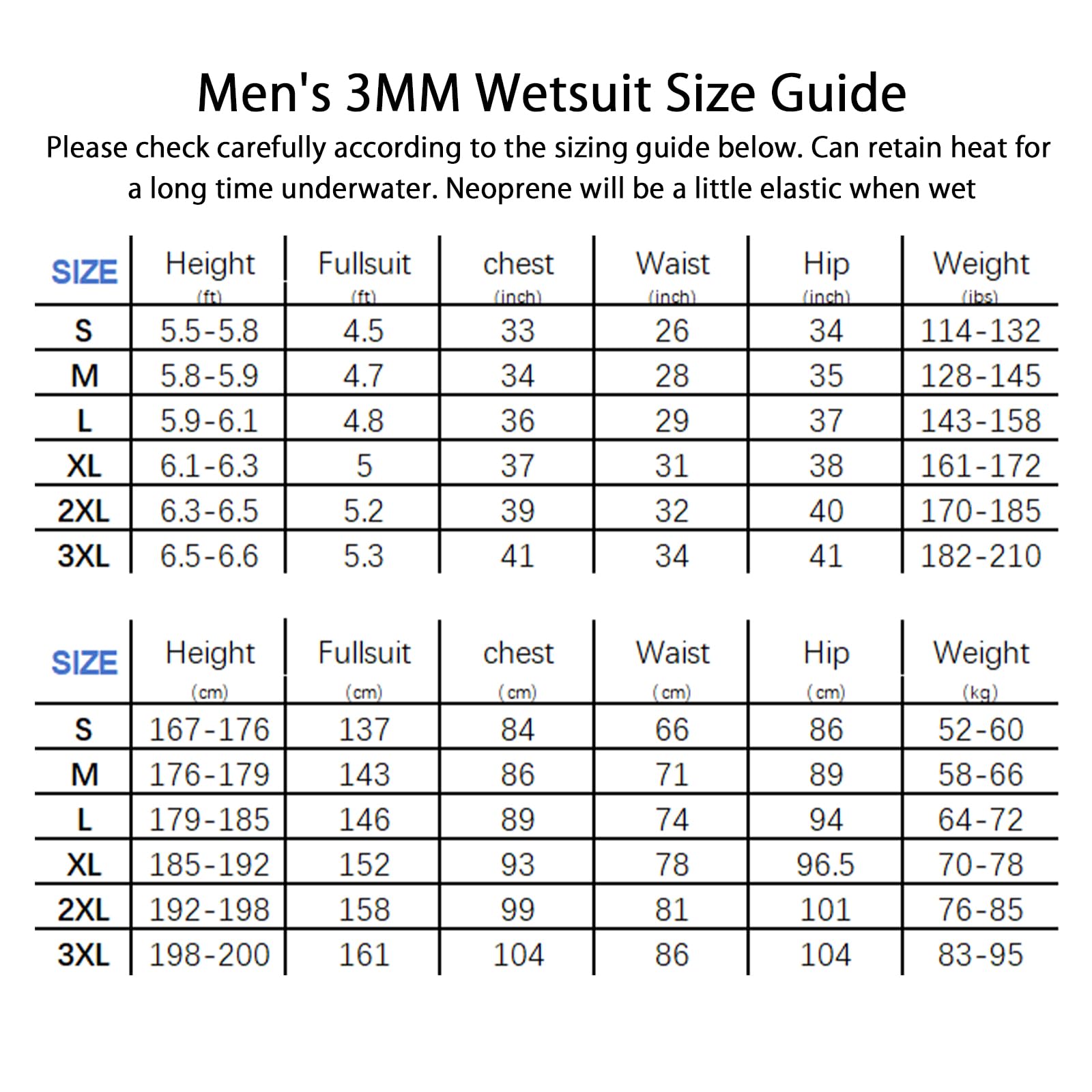 Neoprene Immersione Muta 3MM Inverno Caldo Uomo Cappuccio Surf Cerniera Anteriore Snorkeling Pescare Cappuccio Muta Subacquea