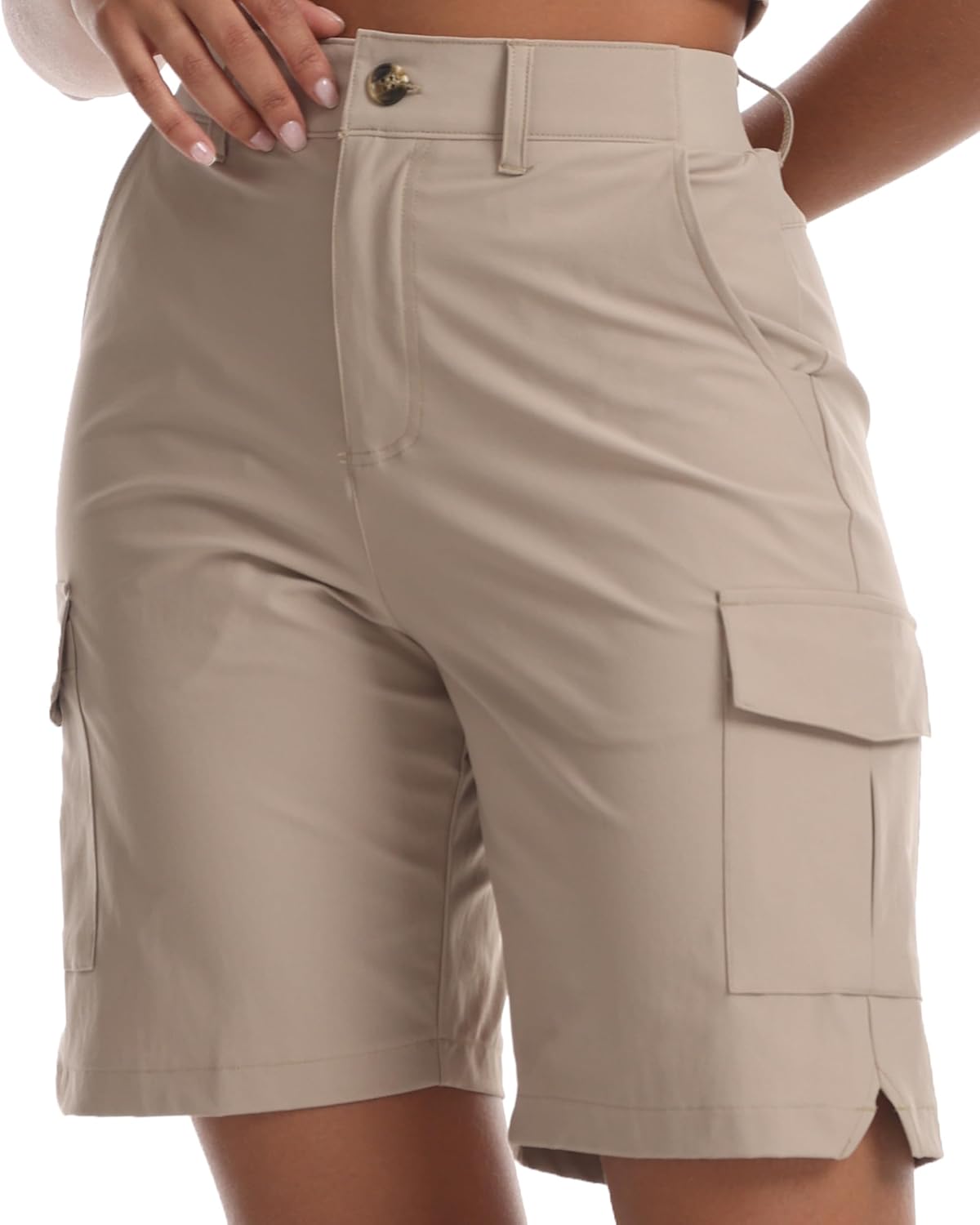 Women’s Water-Resistant Hiking Cargo Shorts with 5 Pockets for Travel Women’s Water-Resistant Hiking Cargo Shorts with 5 Pockets for Travel