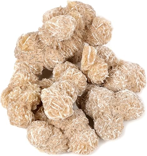 Justinstones Adornos curativos de cristal de selenita de rosa del desierto, 3.53 oz