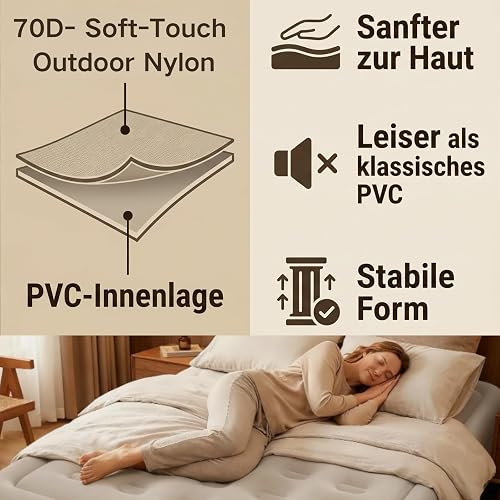 Luxchoice Matelas Gonflable 2 Personnes avec USB Pompe 400KG Max - 4
