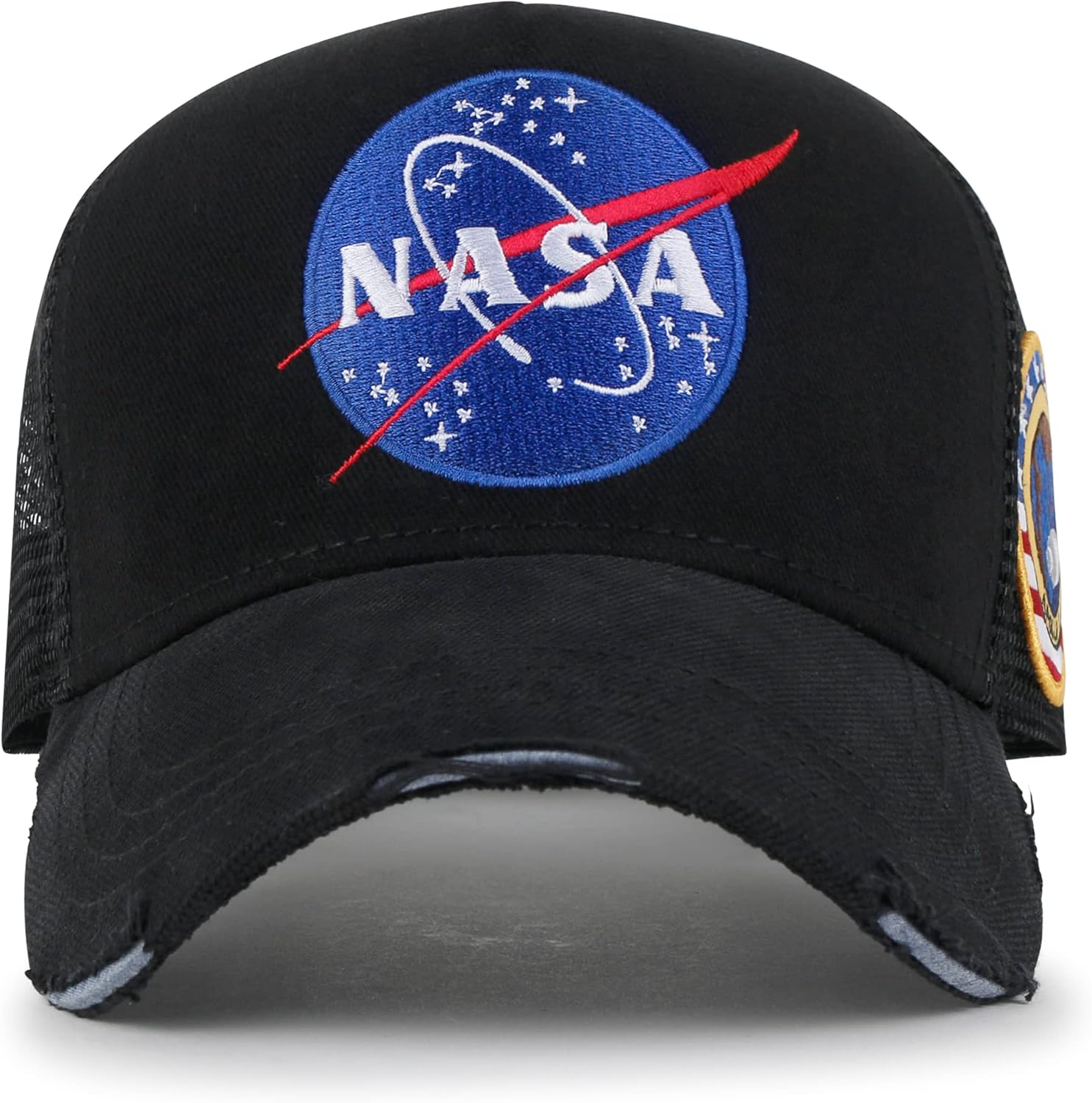 ililily NASA Meatball Logo Embroidery Baseball Cap Apollo 1 Patch Trucker Hat