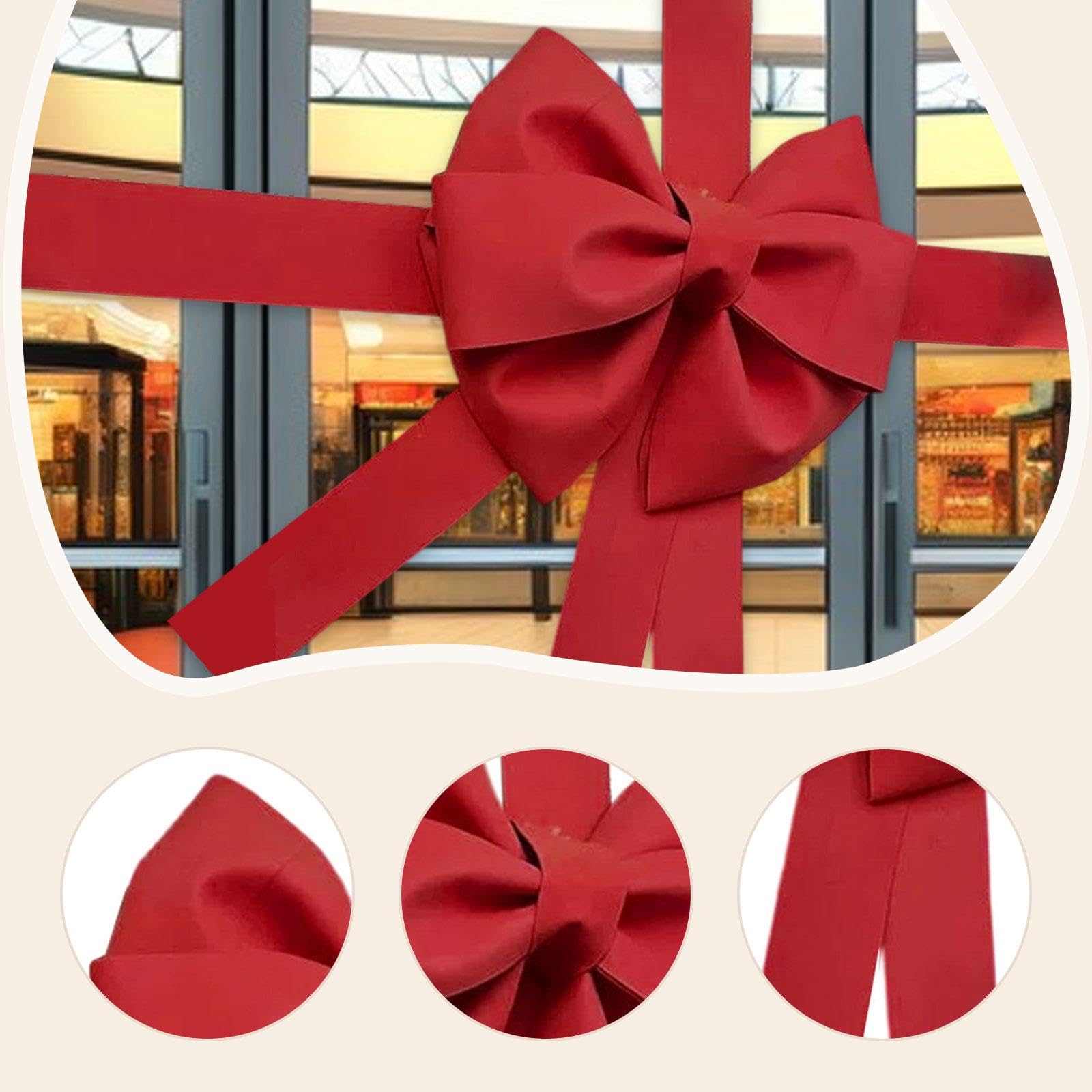 Fiocco Grande Kit Fai da Te con Materiale Eva Ornamento Decorativo da Appendere per Foto Festa Albero Adatto per Cerimonie Compleanno Neg, Rosso Scuro