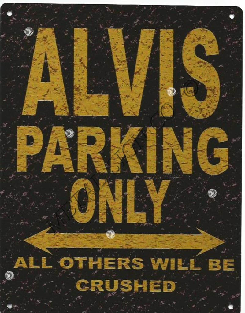 8X10in ALVIS PARKING SIGN RUSTIC STYLE 8x10in 20x25cm CAR SHED TIN GARAGE WORKSHOP WALL ART