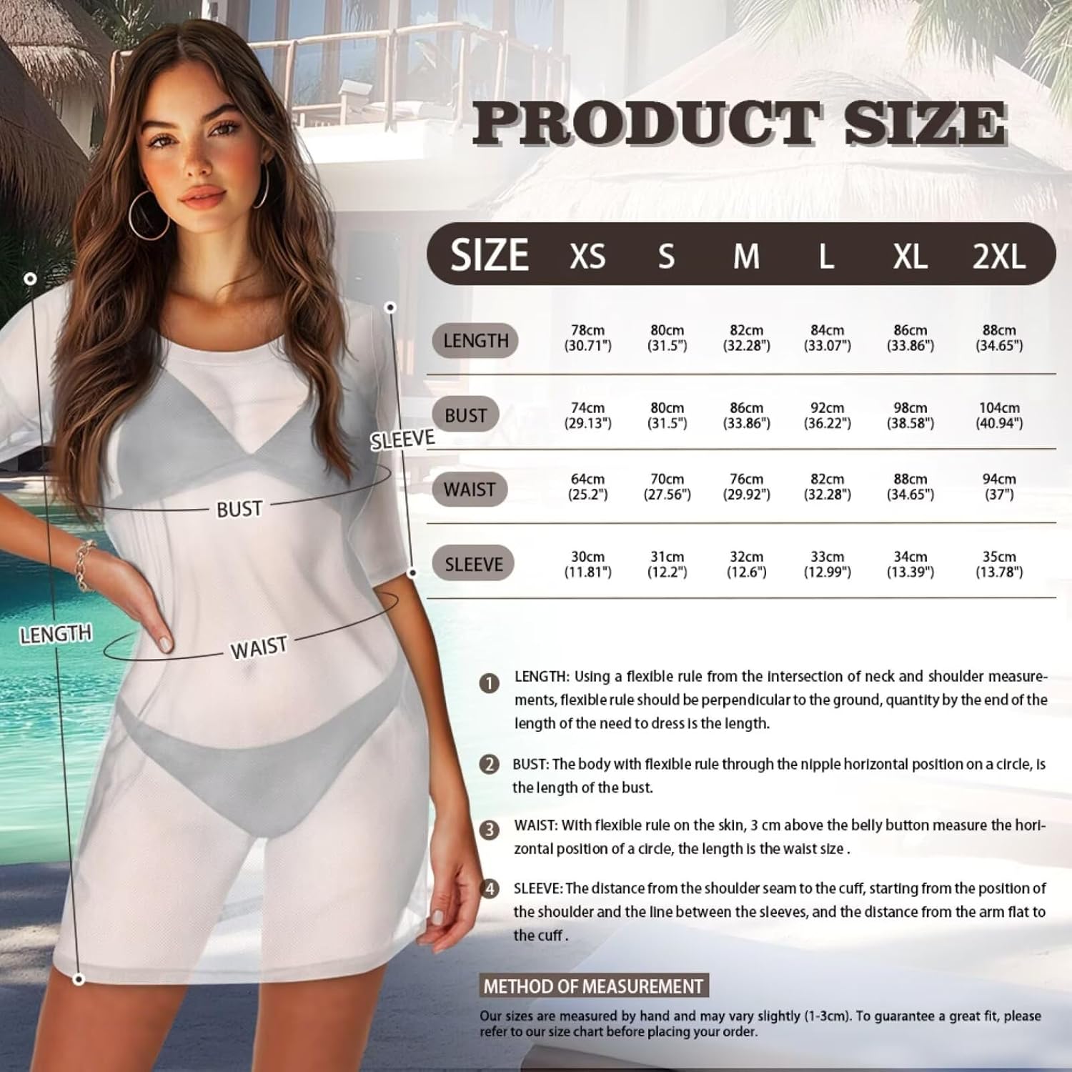 2025 Swimsuit Coverup for Women,Plus Size Vacation Outfits,Resort Wear Xs-2xl