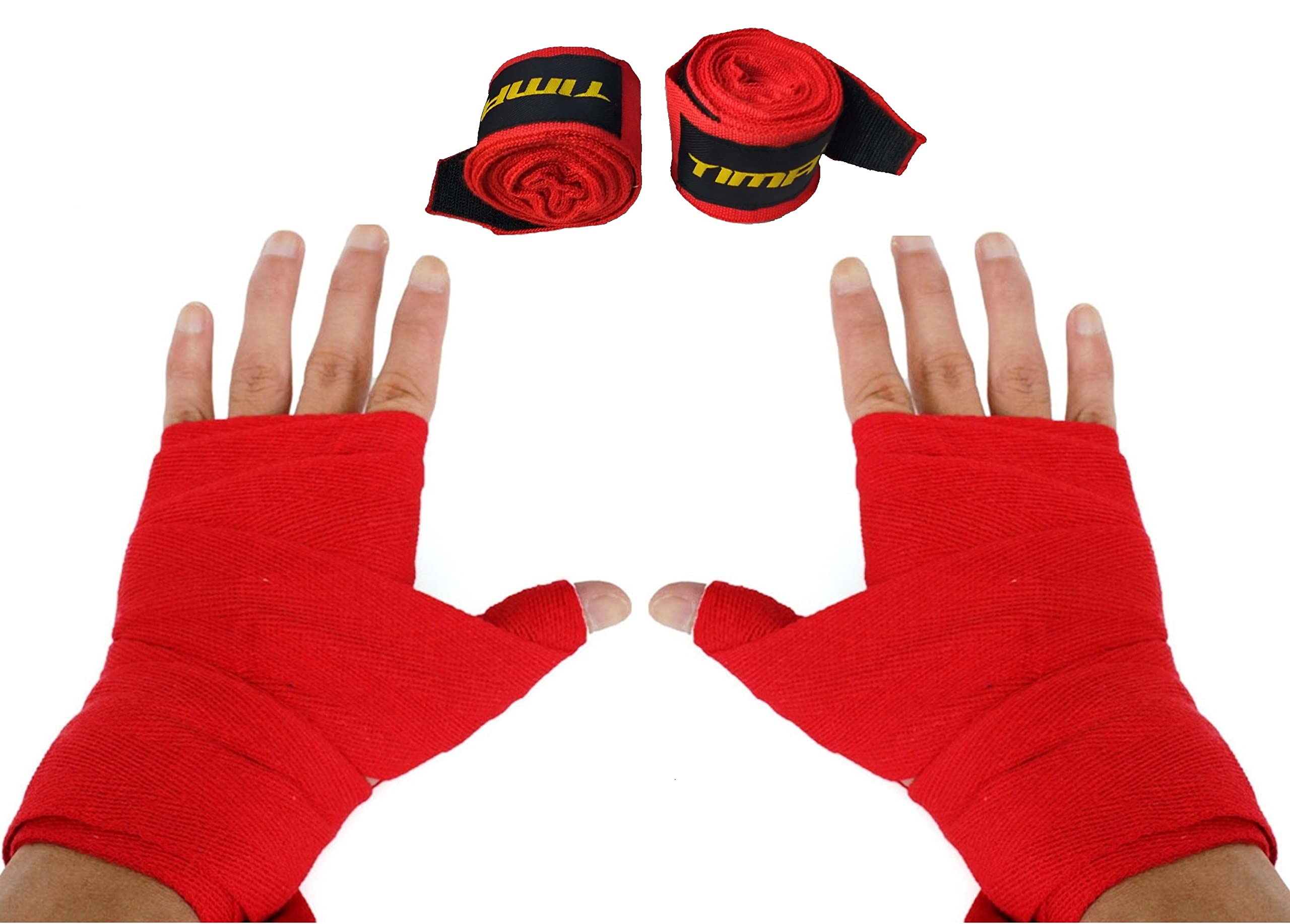 Tima Semi-Elastic Hand Wraps for MMA & Boxing (Pair) (Red) (B08473WX83) Amazon Price History, Amazon Price Tracker