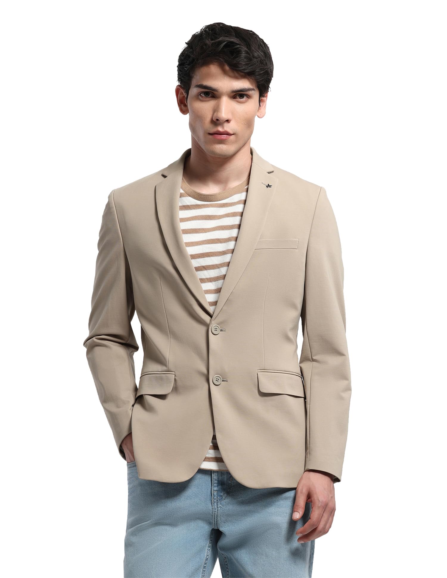 arrow Men's Zero Calorie Slim fit Heathered Blazer-picture-48