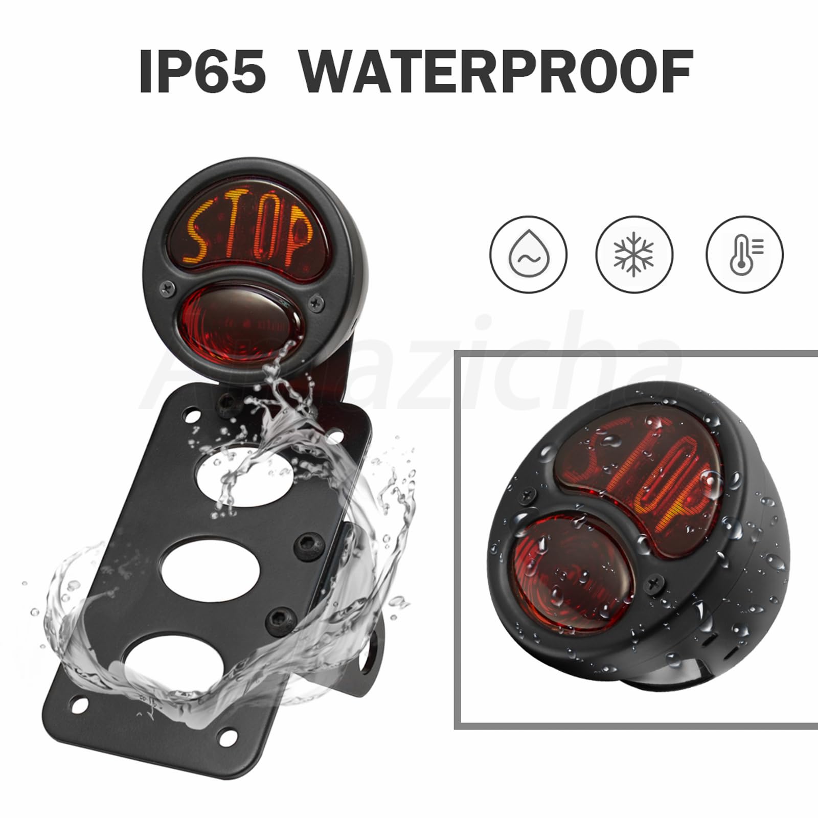 For Harley Chopper Bobber Tail Light Side Mount License Plate Bracket Motorcycle - Foto 9