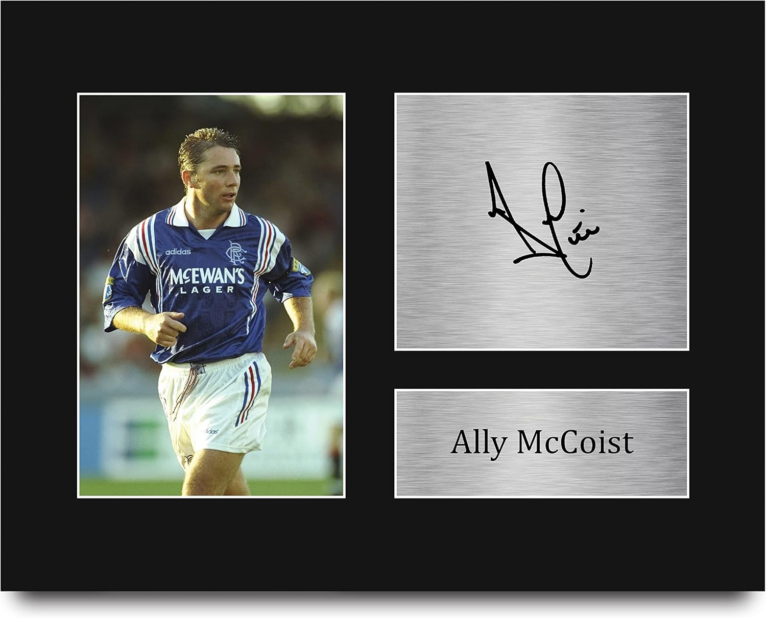 HWC Trading Ally McCoist Rangers 16 x 12 inch (A3) Printed Gifts Signed Autograph Picture for Football Fans and Supporters - 16" x 12" Framed