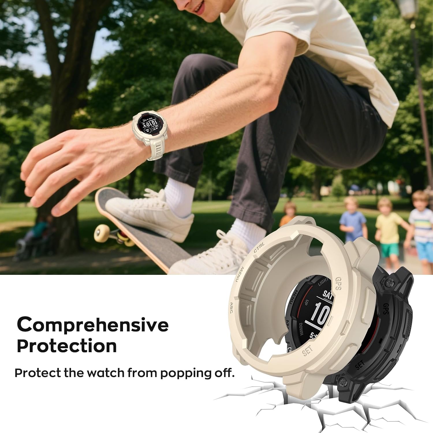 ISABAKE Case Cover for Garmin Instinct E 45MM, TPU Replacement Protector image 5