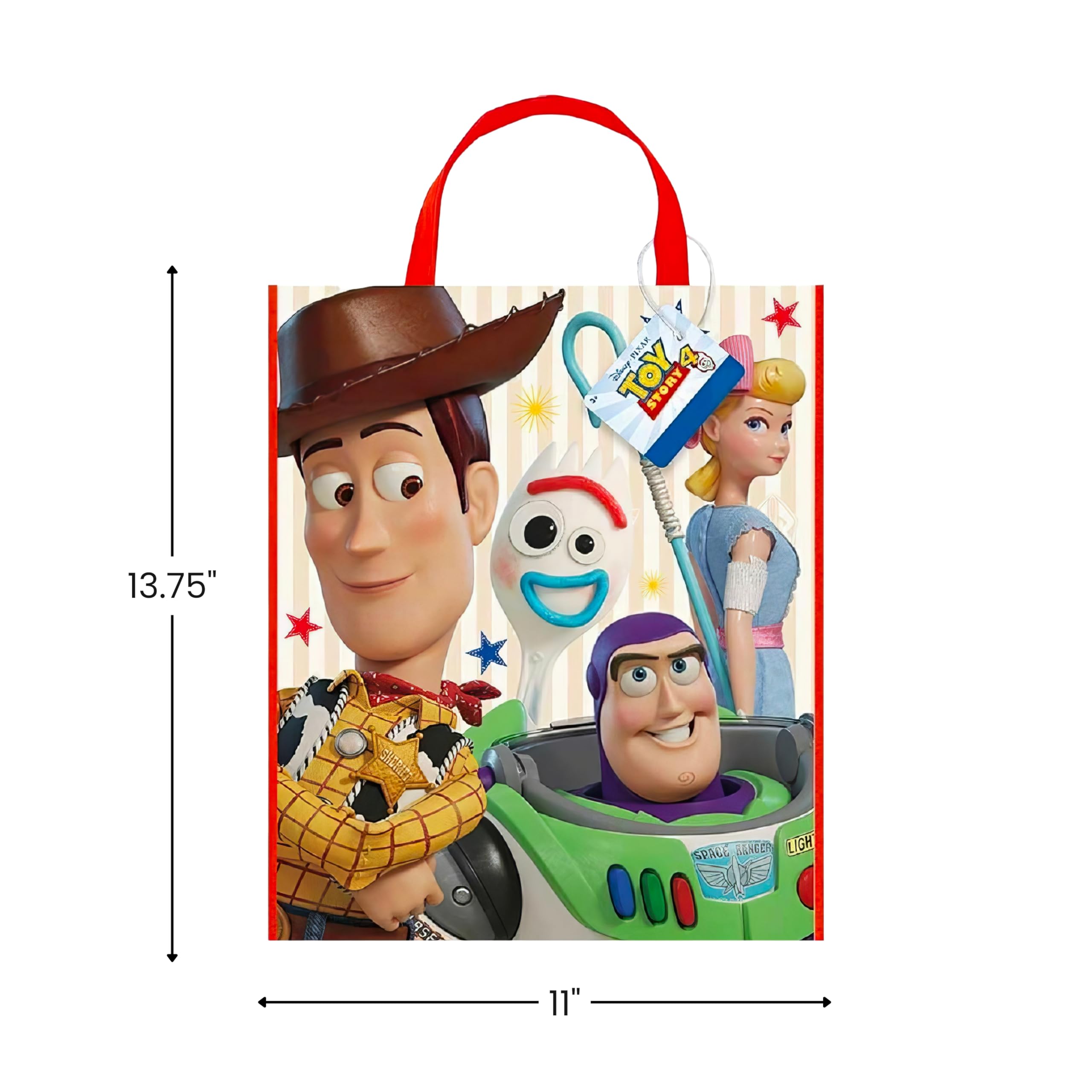 Disney Toy Story 4 Plastic Tote Bag - 13" x 11", 1 Pc