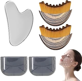 Cepillo facial de contorno linfático, 2 pieza...