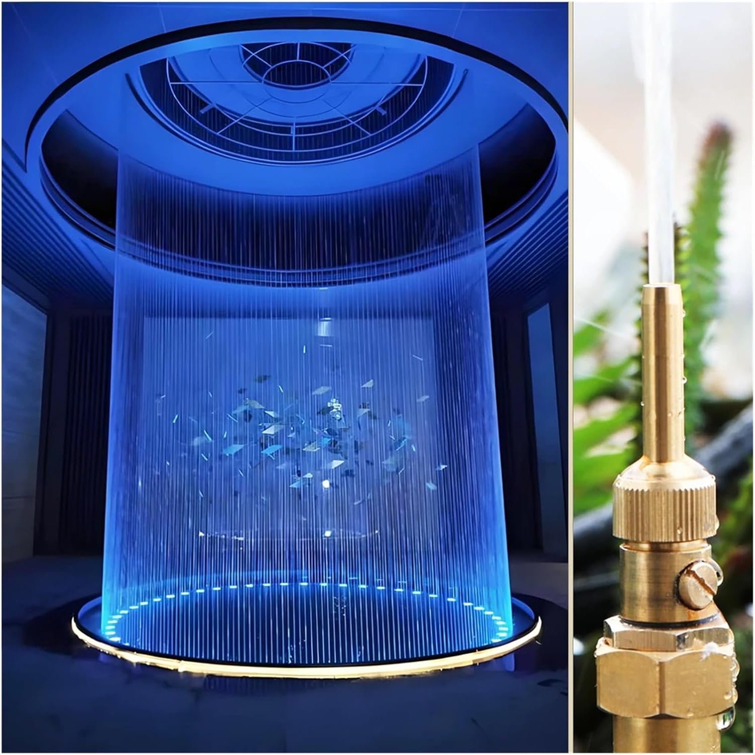 Adjustable Brass Fountain Nozzle with Built-in Valve for M8-M14 - Versatile Jet Sprinkler Head for Ponds and Fountains(M12-1pcs)