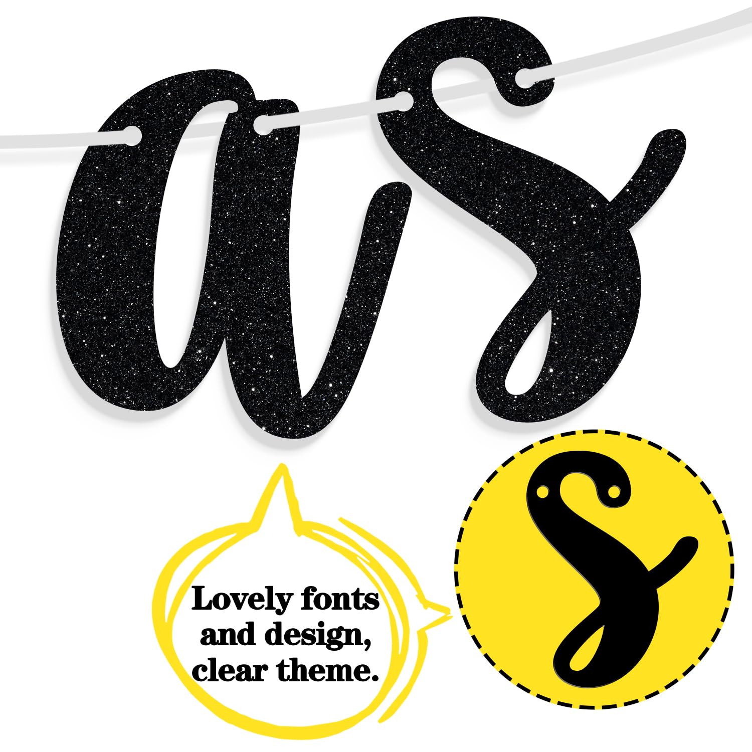 Bach That Ass Up Banner, Bachelorette Banner, Bach and Boozy Bunting Sign, Bachelorette Party Decorations Black Glitter (Black)