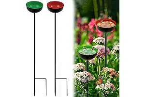 2 Pack Bee Baths for Garden Bee Watering Stations with 20 Glass...