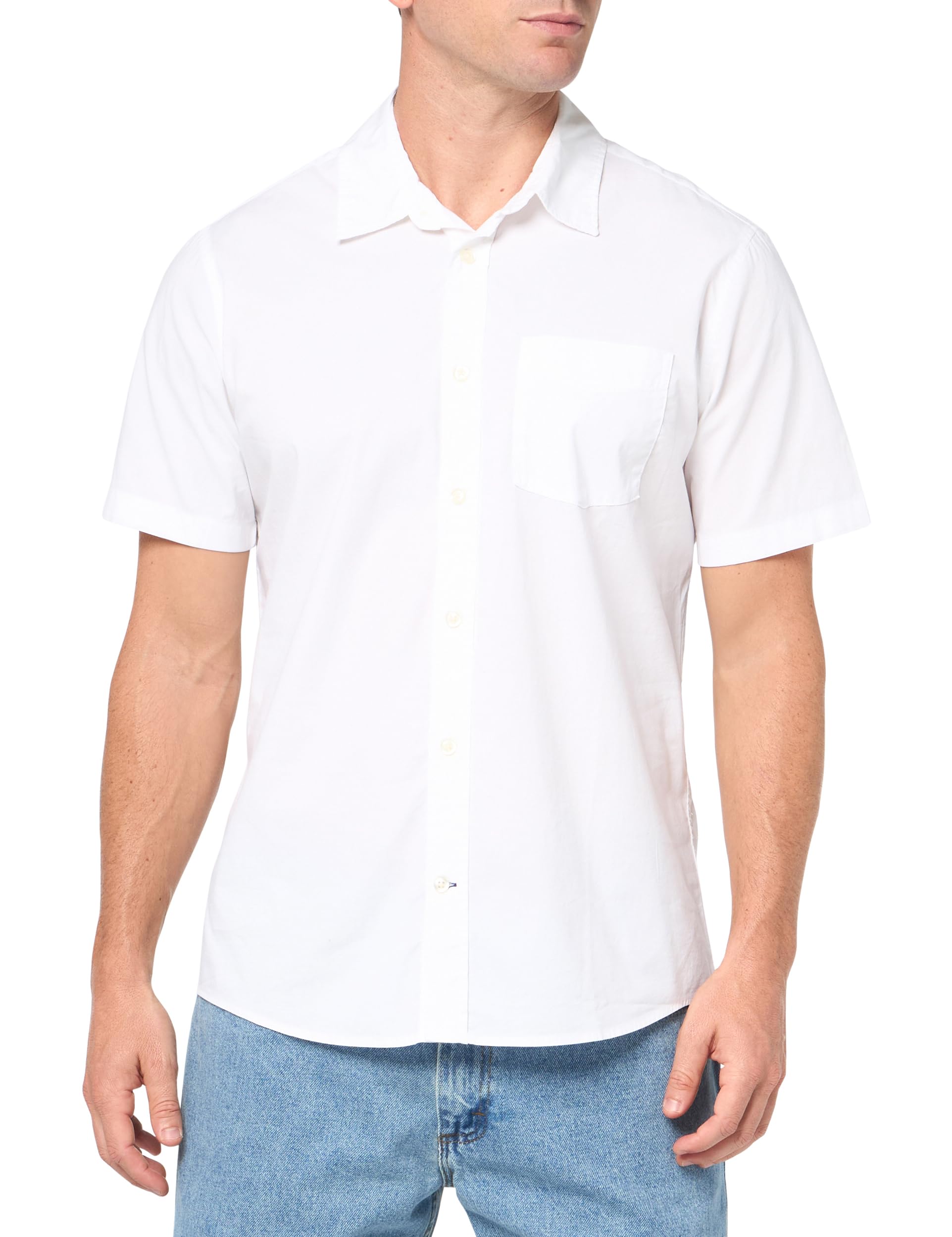 

                                                    GAP Mens Stretch Poplin Shirt Fresh White L