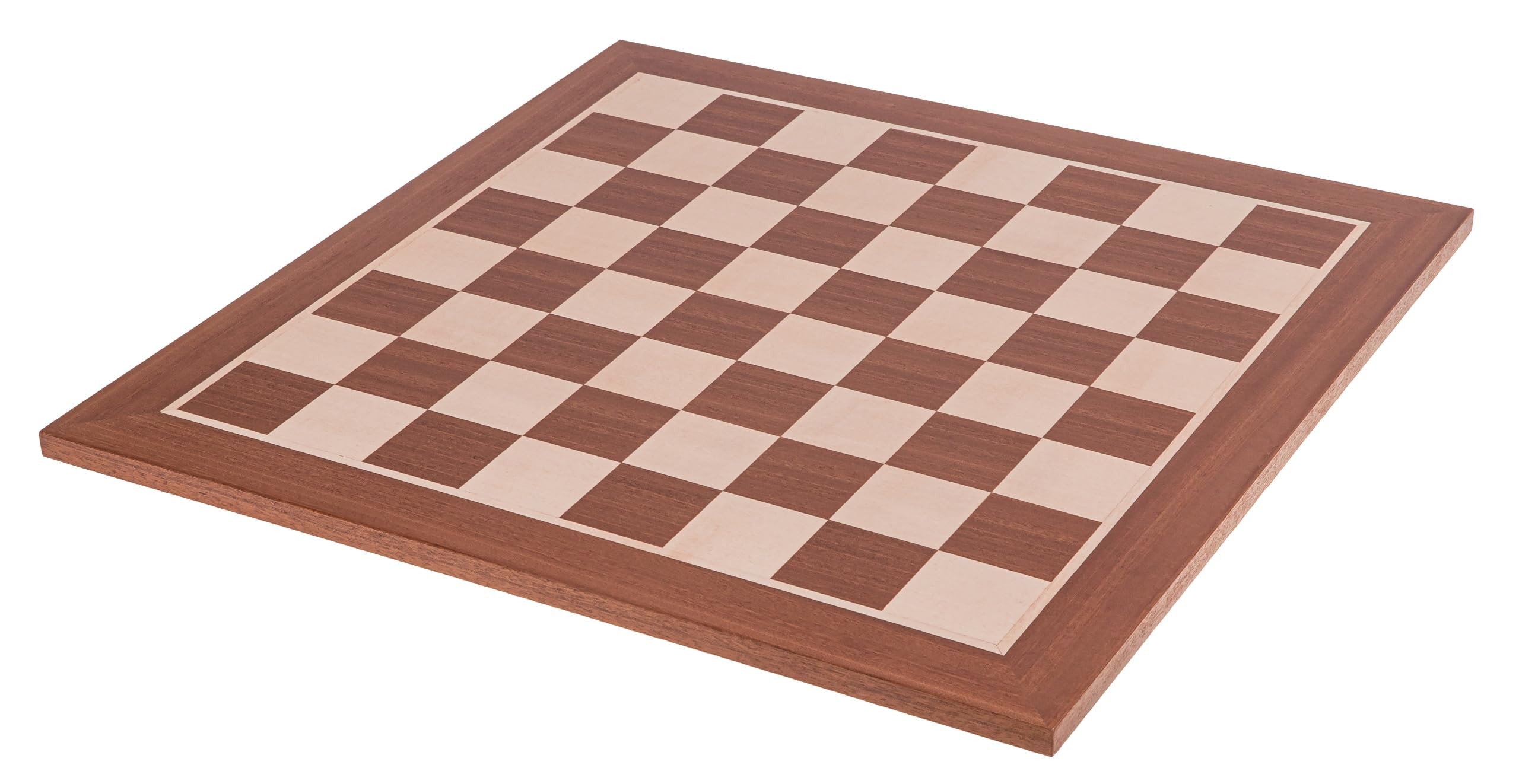 Square - Professionnel Set Tournoi Échecs No 5 Acajou NL LUX + 2 x Extra Dames - Échiquier en Bois + Pièces d'échecs - Staunton 5