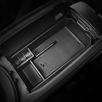SPELAB Compatible with Benz Center Console Organizer Tray Armrest Secondary Storage Box Center Console Insert Compatible with Benz C Class W205 2015-2021 and GLC Class W253 2016-2021 Benz C/GLC