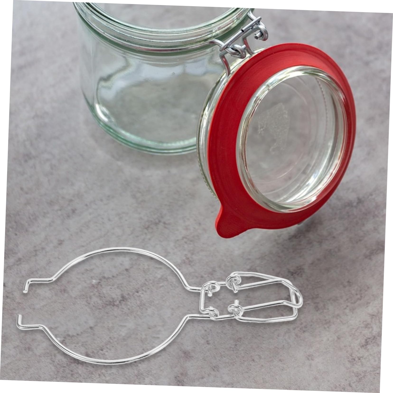 ABOOFAN 30pièces Boucle Métallique De Scellement pour Bocaux Verre Système De Verrouillage par Fil Inoxydable Accessoires Étanches pour Récipients Verre Pratique