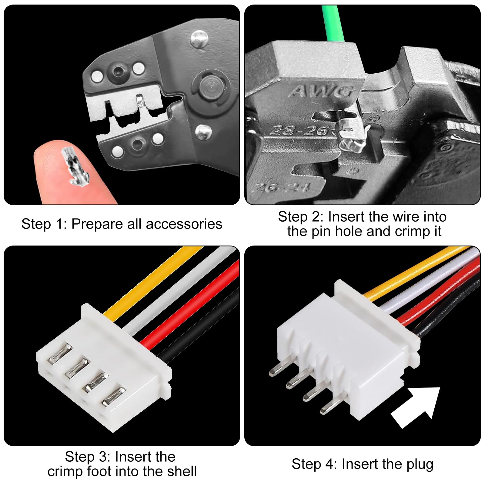 Nadisean 600 PCS JST Connector Kit 2.00mm Pitch, JST-PH 2/3/4/5/6 Pin Housing Female and Male Connector Plug - Image 4
