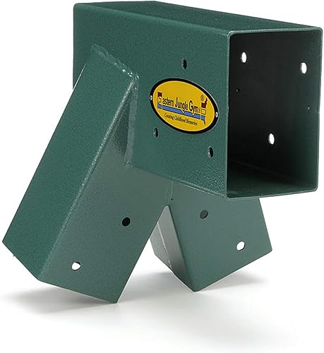 Miniatura 32 de Eastern Jungle Gym Fácil 1-2-3 Soportes A-Frame 2 para juego de swing con todos los hardware de montaje, verde