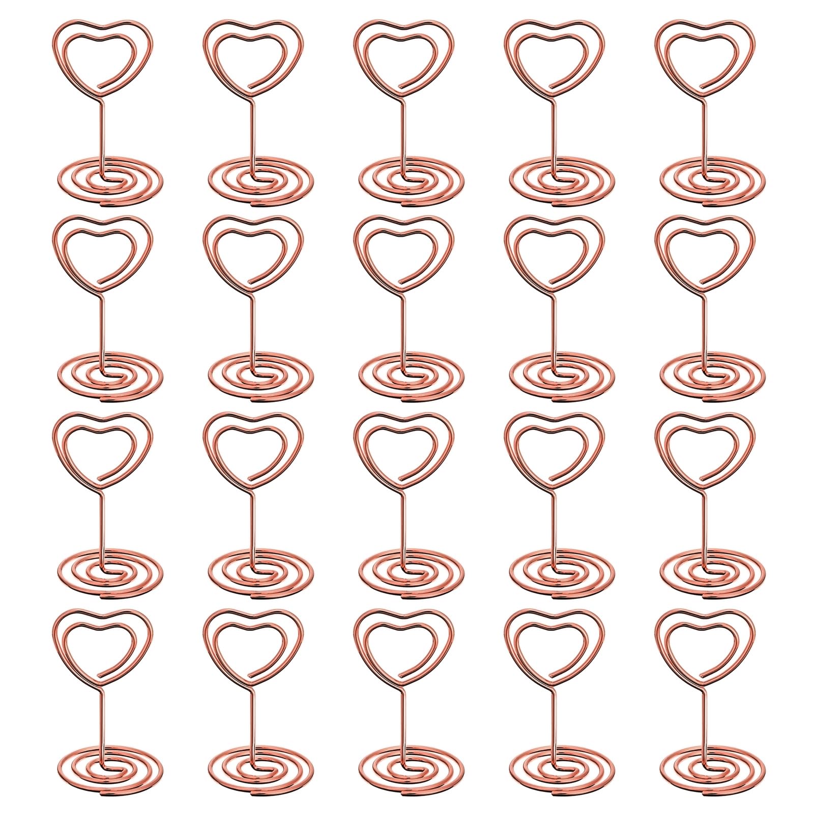 Lot De 30 Petits Supports En Forme De Cœur Pour Numéro De Table De Mariage, Nom, Marque-place, Mini Photo, Support D'étiquette Alimentaire, Support De Menu Décoratif Pour La Saint-Valentin, Or Rose