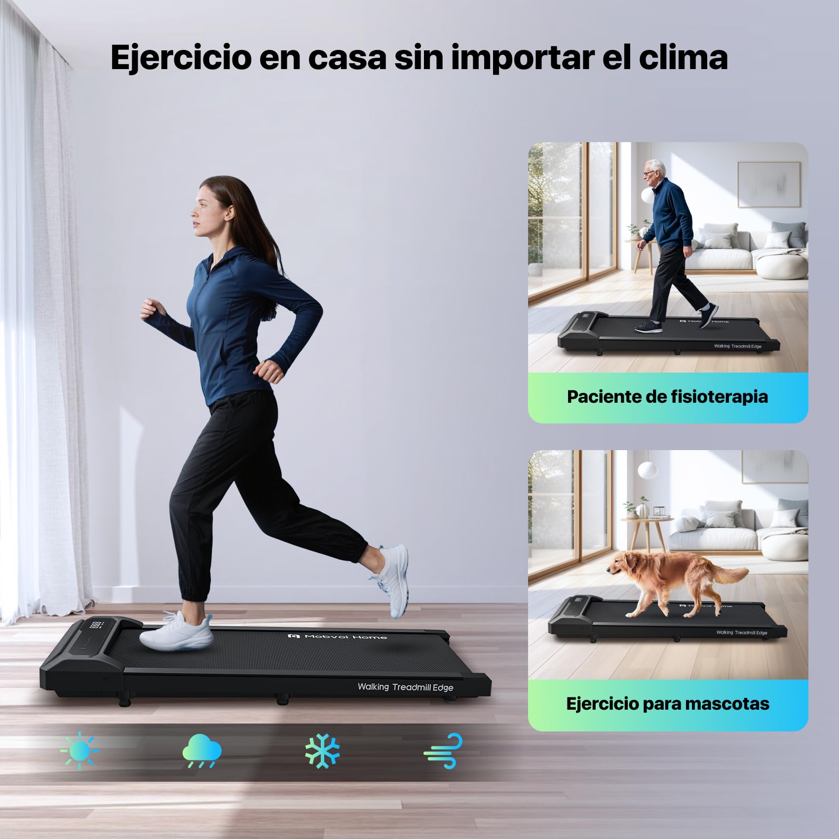 Mobvoi Desk Walking Treadmill - Portable and Compact for Home/Office, with Remote Control, Supports 120 kg, Adjustable Speed 2-6 km/h