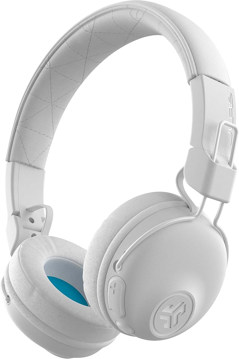 Studio Wireless On-Ear Headphones, White, 30+ Hour Bluetooth 5 Playtime, EQ3 Sound, Ultra-Plush Faux Leather & Cloud Foam Cushions, Track and Volume Controls
