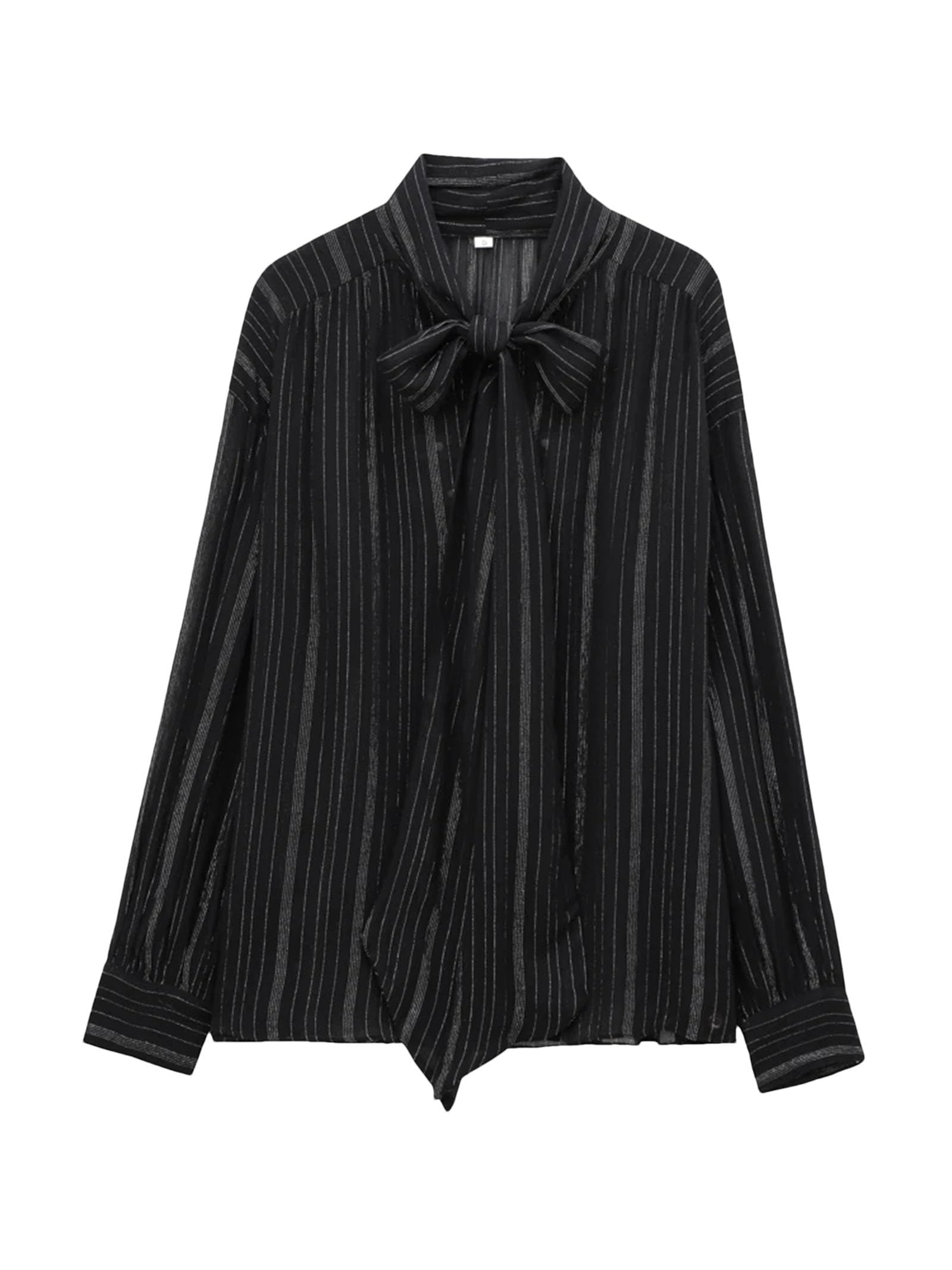 Camicette da donna a righe con volant per donna elegante casual a maniche lunghe in pizzo vintage