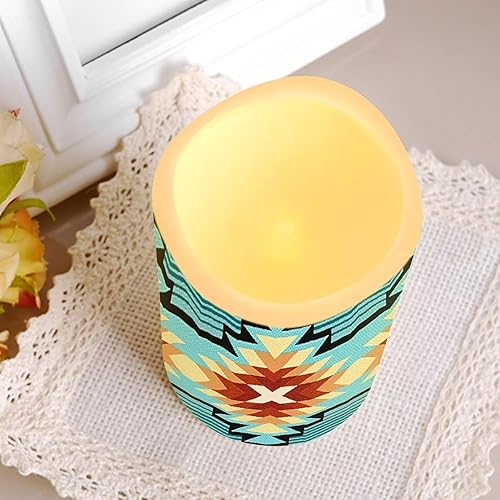Miniatura 6 de Psesaysky Velas sin llama de nativos americanos del suroeste, funciona con pilas, luz nocturna, decoración del hogar con cambio de color remoto y
