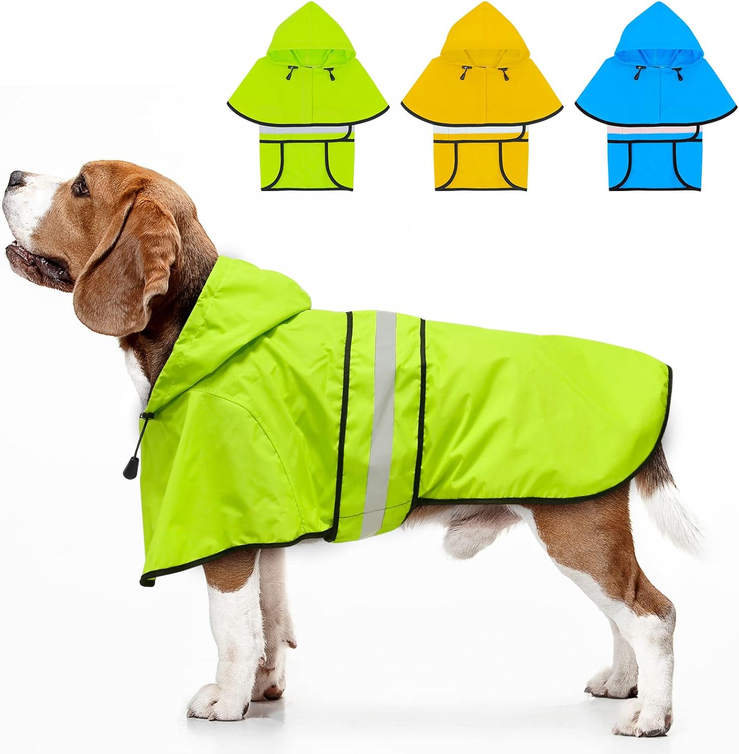 Dolitego Dog Raincoat Reflective Dog Rain Coat