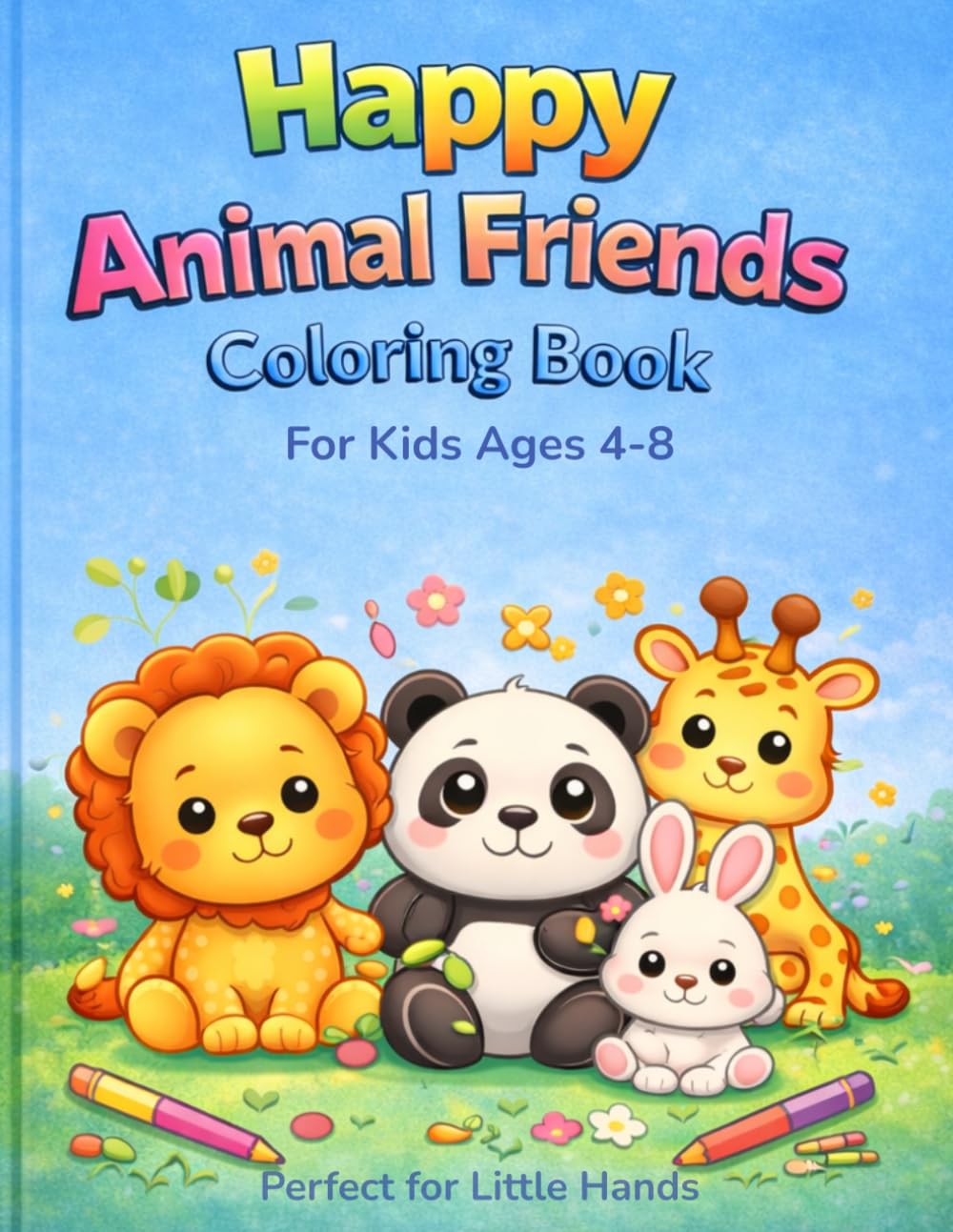 Happy Animals Friends Coloring Book