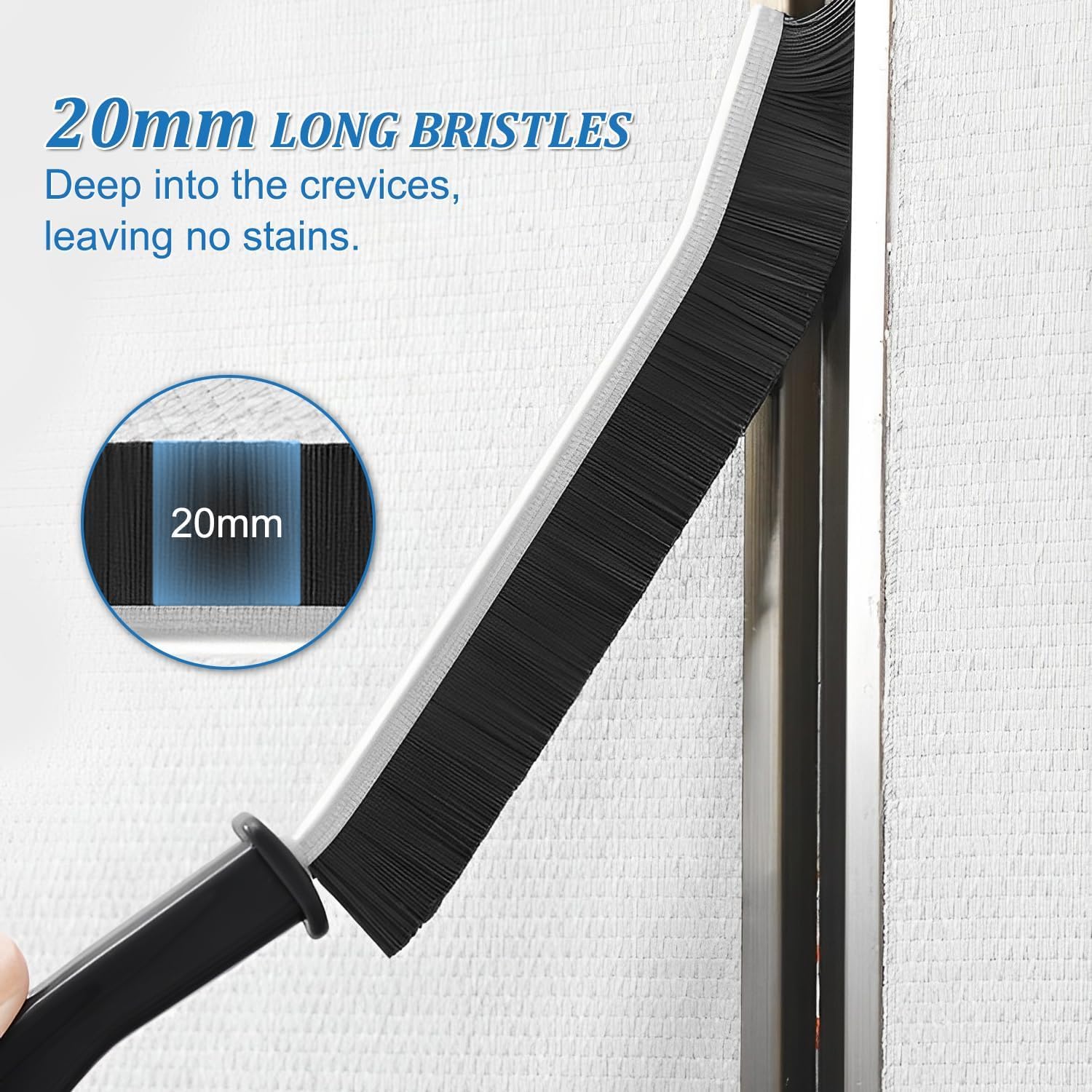Clean The Dead Corners of Bathroom Kitchen Tiles,Gap Cleaning Brush, Bathroom Gap,Multifunctional Window Slots, Multi-Purpose Door Window Track Deep Cleaning Brush Supplies(1-Gap Brush) 3