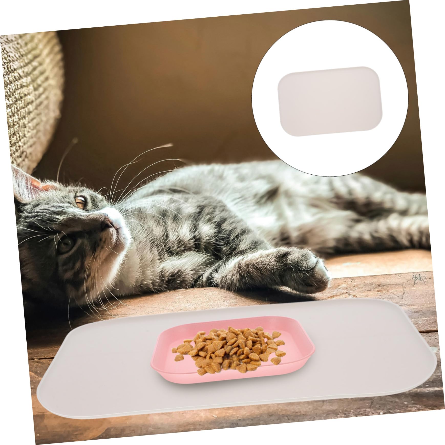 Supvox 4stücke Pet Feeding Mat Mit Erhöhtem Wasserdichtem Praktische Futtermatte Für Katzen Und Hunde Für Fressnäpfe Leicht Zu Reinigen Kleine