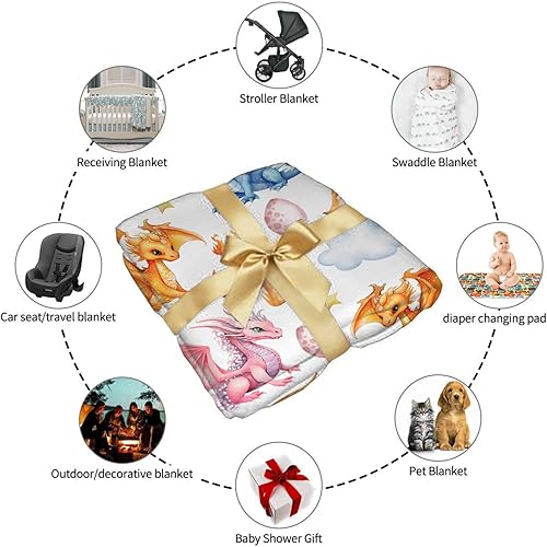 Miniatura 7 de Hojizaio Manta de dragón de regalo para los amantes del dragón, manta de dragón ultrasuave para mujeres y hombres pequeños, decoración de dragón