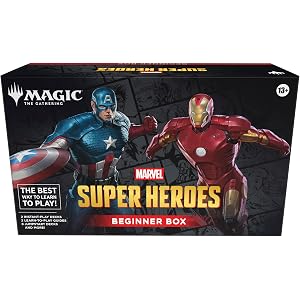 Magic: The Gathering | Marvel Super Heroes Beginner Box | 2-Player Card Game | Includes 2 Tutorial Decks, 8 Themed Half-Decks, 2 Playboards, 2 Spindowns, and More