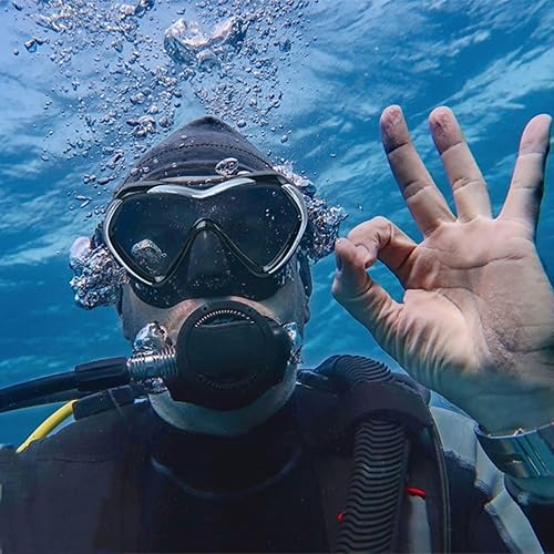 Miniatura 6 de Máscara de buceo antivaho, gafas de esnórquel panorámicas, espejo para adultos, gafas de natación de una sola lente con cubierta de nariz para