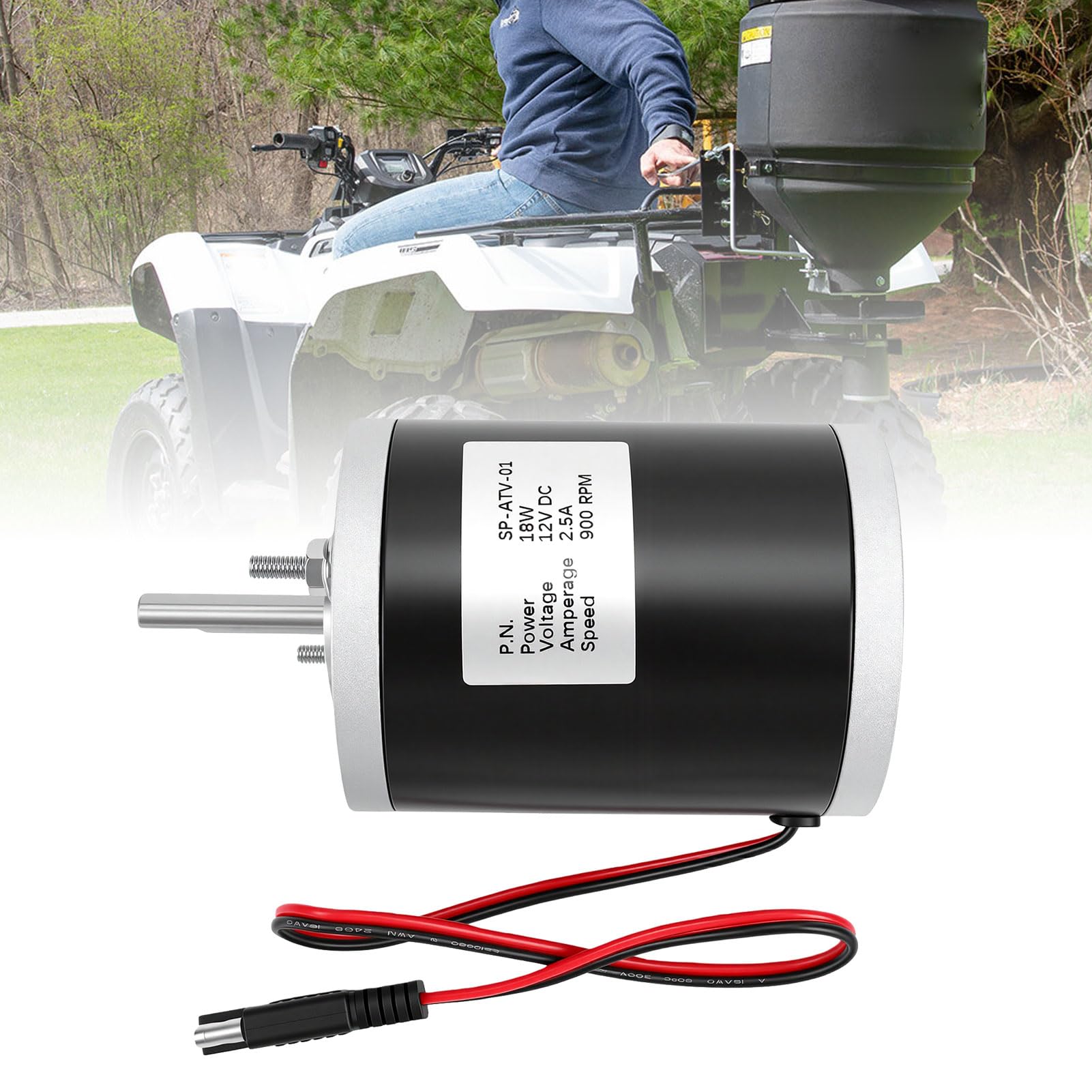Generic Zamiennik Elektrycznego Silnika Posypywarki Soli dla Kupujących SaltDogg Pasuje do TVS15A U Pasuje do TVS16, Wysokowydajny Silnik 12 V Niezawodnych Posypywaczy Zimowych Pojazdów ATV i UTV,